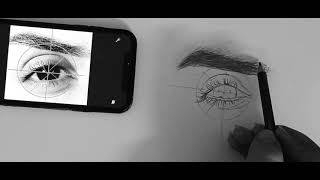 تعلم رسم العين و الحواجب ( الجزء الثاني )تعلم تظليل العينdraw the eye and eyebrow(Part One)