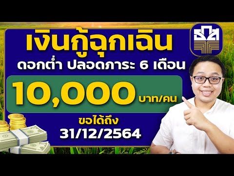 สินเชื่อช่วยเหลือธนาคาร ธกส วงเงิน 10,000 บาท/คน ดอกเบี้ยต่ำ 0.35%