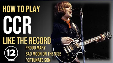 Creedence Clearwater Revival - Proud Mary, Bad Moon Rising, Fortunate Son | Guitar lesson