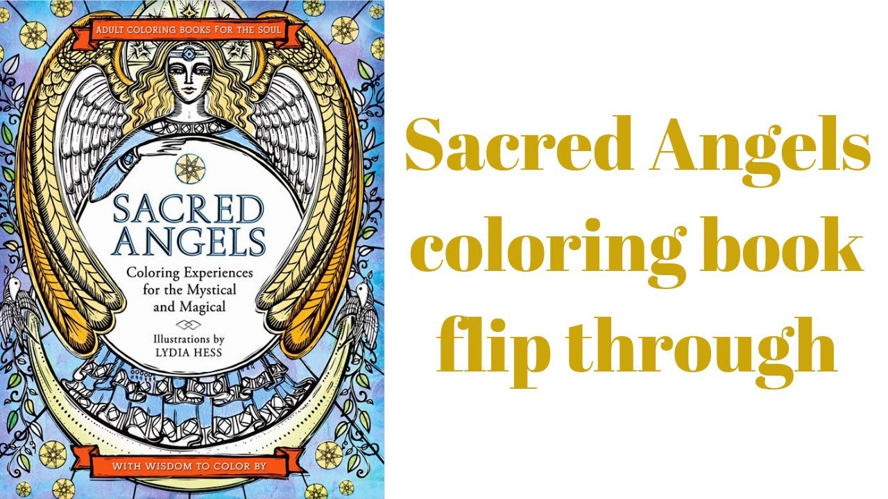 Sacred Angels coloring book flip through