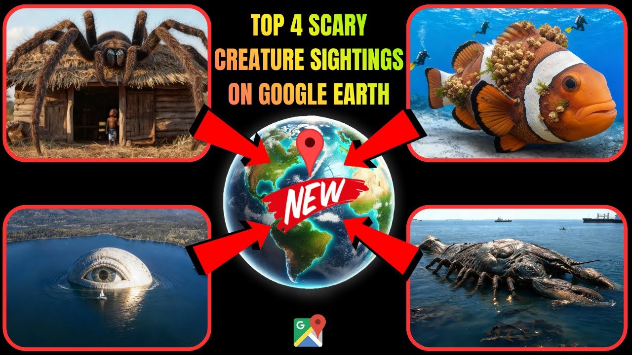 Top 4 scary creature sightings on Google Earth! Part 1