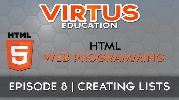 HTML Web Programming Tutorial Series - #8 Creating Lists