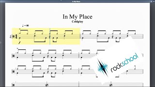 In My Place Rockschool Grade 4 Drums
