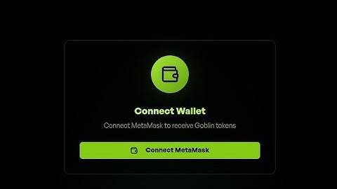 GOBLIN UPDATE: Mining Ended, Wallet Connection Ongoing 