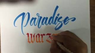 Scroll and Brush + Calligraphy Pens - Paradise vs Warzone