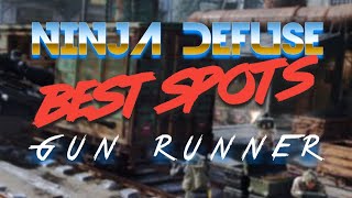 GUN RUNNER BEST NINJA DEFUSE SPOTS - MODERN WARFARE