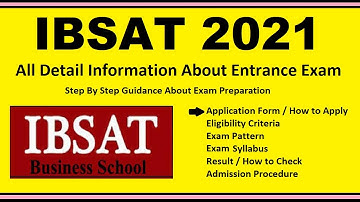 IBSAT 2021 - Notification, Dates, Application, Eligibility, Admit Card, Pattern, Syllabus, Result