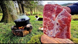 Incredibly Crispy And Tender Pork Belly Asmr Relaxing Sounds 4K Camping