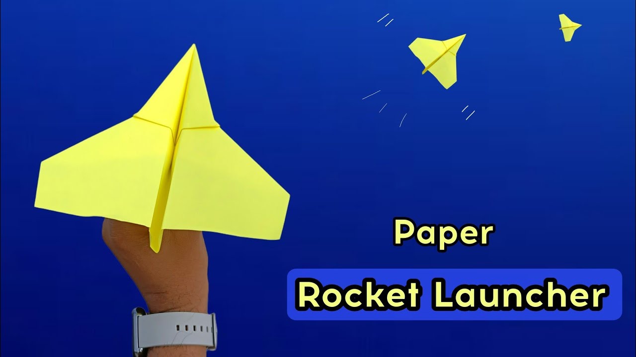 flying paper rocket launcher, how to make rocket plane, best flying