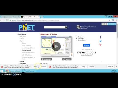 PhET simulation- downloading java in WOD