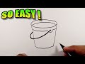 How to draw a bucket easy  simple drawing
