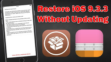 How to Restore iOS 9.3.3 to Factory Settings Without Updating (Unjailbreak)