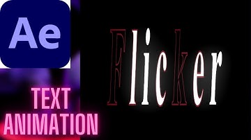 Flicker text Effect in after effect | After Effect Tutorial