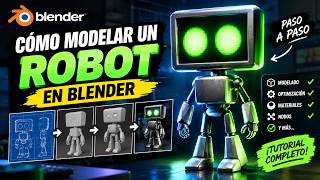 Cómo MODELAR un ROBOT en BLENDER 🤖 | Personaje 3D Paso a Paso