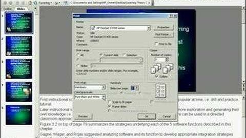 Power Point Handouts, Notes and Master