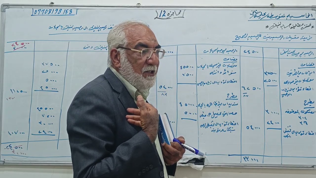 المحاسبه المتوسطه/كليه   م/12   مطابقة كشف البنك