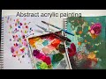 Abstract watercolour and acrylic painting and intuitive play