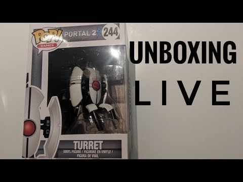 Unboxing Funko Pop Portal 2 Turret livestream