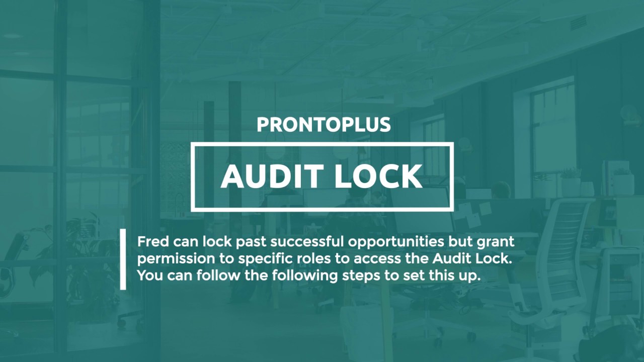 ProntoPlus: Audit Lock by AlphaSys Labs - YouTube