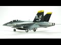 Academy 1/72 F/A-18F Hornet "Jolly Rogers" USN Jet Fighter Aircraft Model Step by Step Build