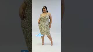 Glamorous Models Lifestyle Curvy Woman In Sanes Skirt Set Style Plus Size Fashion Beauty