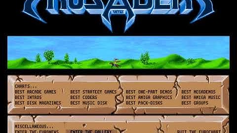 Crusaders   Eurochart #13 Overlord HYPERSPIN AMIGA INTRO CRACKTRO DEMO COMMODORE NOT MINE VIDEOS