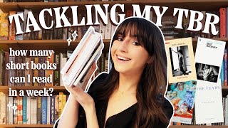 how many books can I read in 1 week? 🌜 TACKLING MY TBR reading challenge