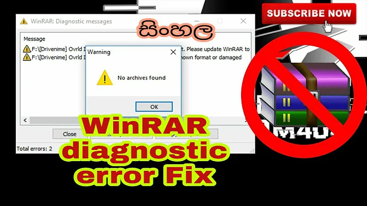 Winrar diagnostic error message problem solved | Kawi G