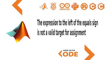 The expression to the left of the equals sign is not a valid target  | MATLAB | Error Fixing