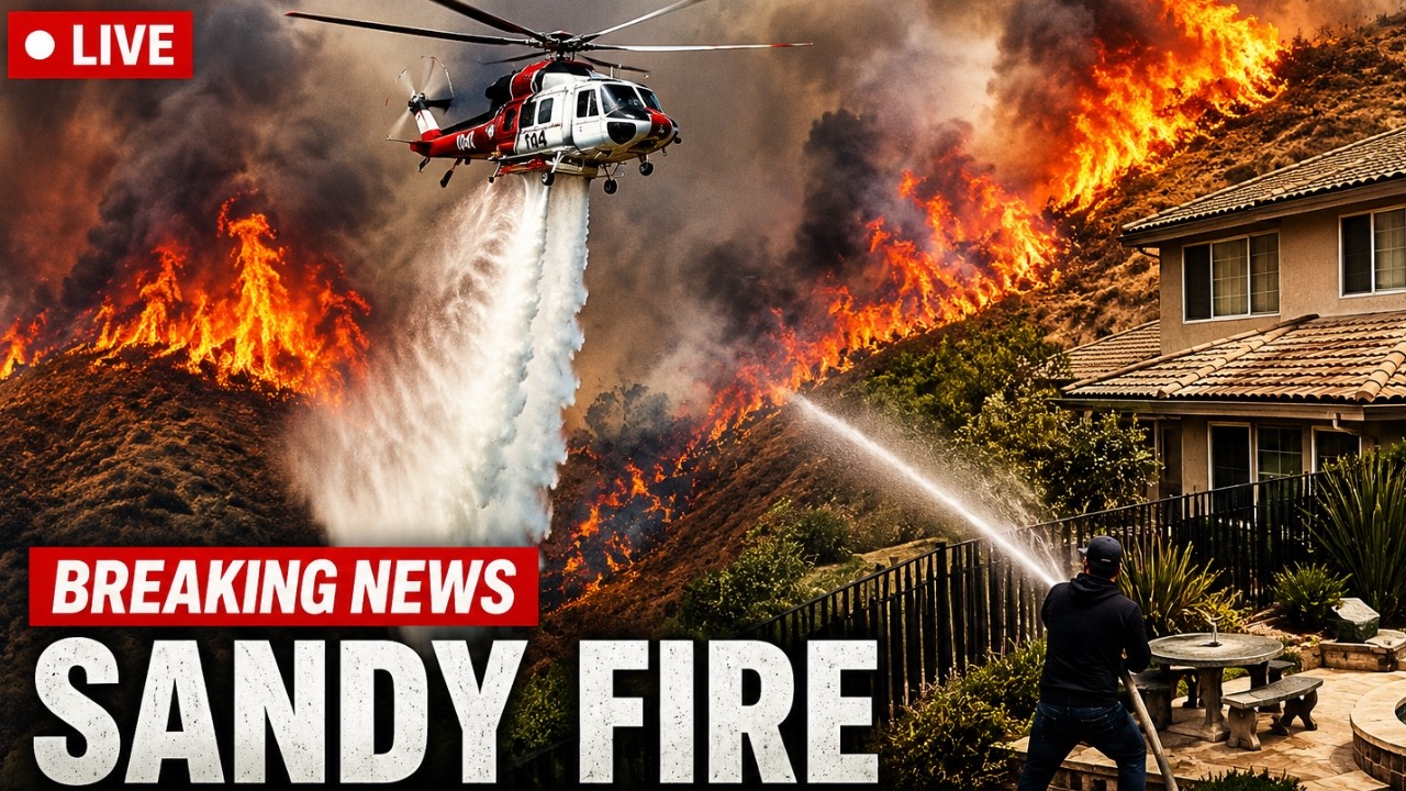 🔴 BREAKING: HOME ENGULFED IN FLAMES! Sandy Fire Threatens Homes in Simi ...