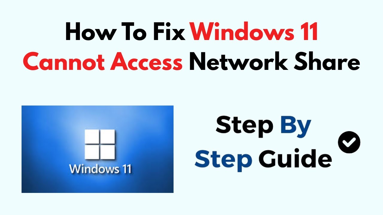 How To Fix Windows 11 Cannot Access Network Share - YouTube