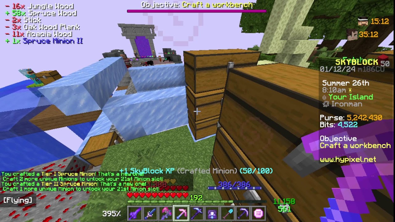 Hypixel Skyblock Unlocking minion slots YouTube