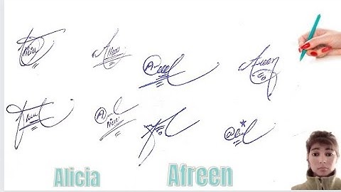 Alicia name signature style#Afreen name signature