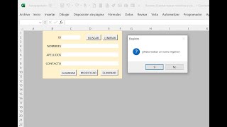 Part 1. PROGRAMAR BOTONES DE GUARDAR, MODIFICAR, ELIMINAR, BUSCAR Y LIMPIAR REGISTROS - EXCEL VBA