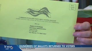 Hundreds of voters have their ballots returned to them