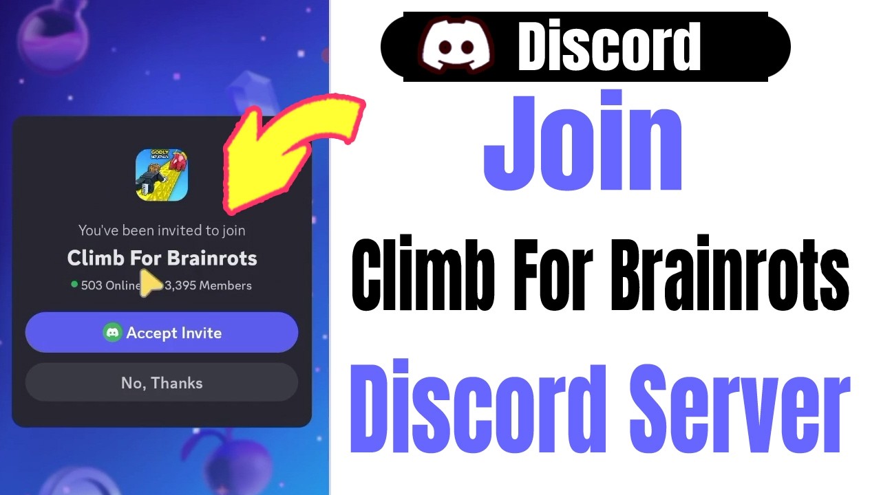 How To Join Climb For Brainrots Discord Server on Mobile - YouTube