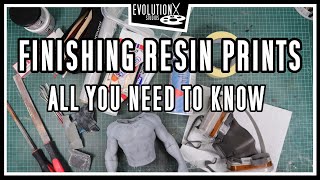 Post processing resin prints: Remove support marks, holes, gaps, recrate texture and glueing