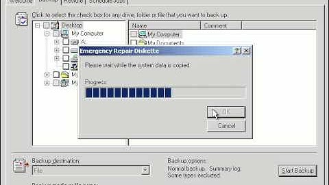 video1 Create an Emergency Repair Disk in Windows 2000