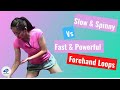 How to Play Slow & Spinny and Fast & Powerful Forehand Loops