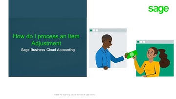 Sage Business Cloud Accounting (AME) - How do I process an Item Adjustment