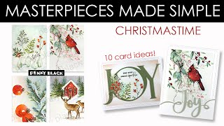 Christmas in July Day 2 | TEN Card Ideas with “Christmastime” Masterpieces Made Simple