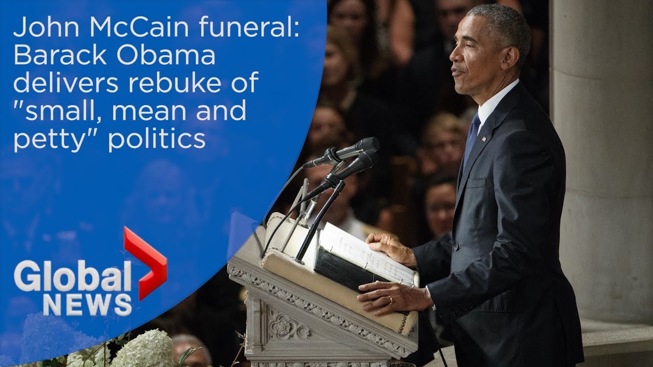 Obama takes on petty politics in McCain eulogy