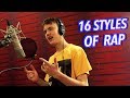16 Styles of Rapping! (J Cole, Mac Miller, Lil Peep, Eminem)
