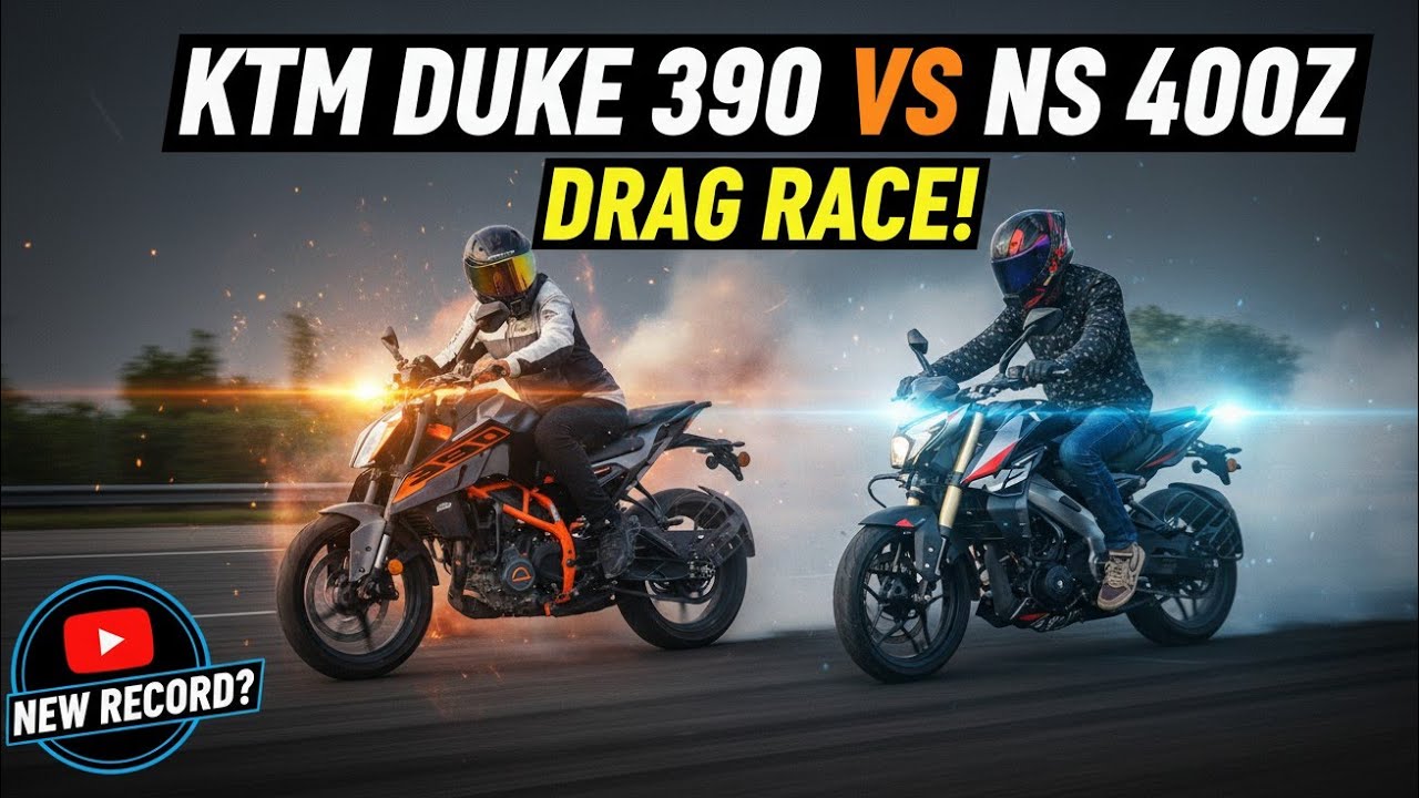 KTM DUKE 390 Vs BAJAJ NS400z 🔥 DRAG RACE 😱 (2025) WHO IS WINNER