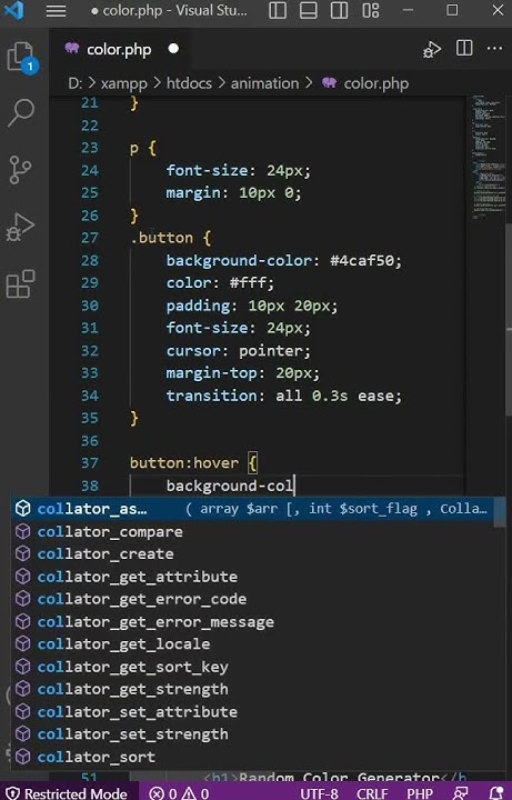 Random color generator using HTML CSS and JavaScript || Random color ...