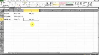 Excel Formulas and Functions : How to compare two Strings?