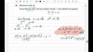 IB Mathematics HL/SL Complex numbers (Algebra, cartesian form)