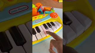 Playing Kids piano with my little Boy learning baby piano