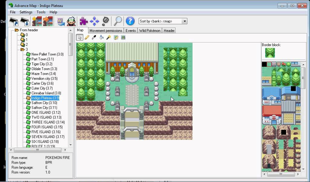 How to edit a Pokemon Rom Map - YouTube