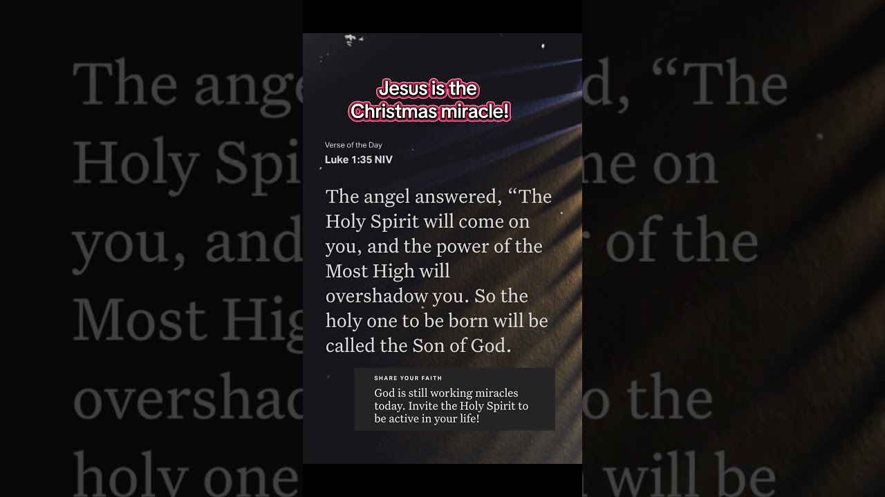 Jesus is the Christmas miracle! 